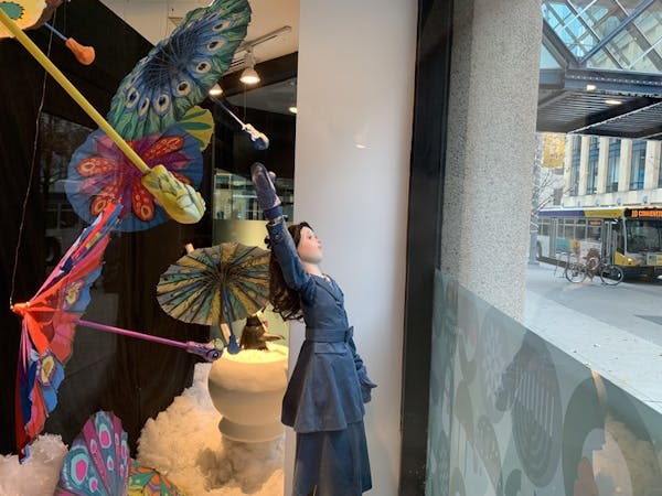 Artist Kada Goalen envisioned Mary Poppins’ magic gone wild in a City Center storefront.