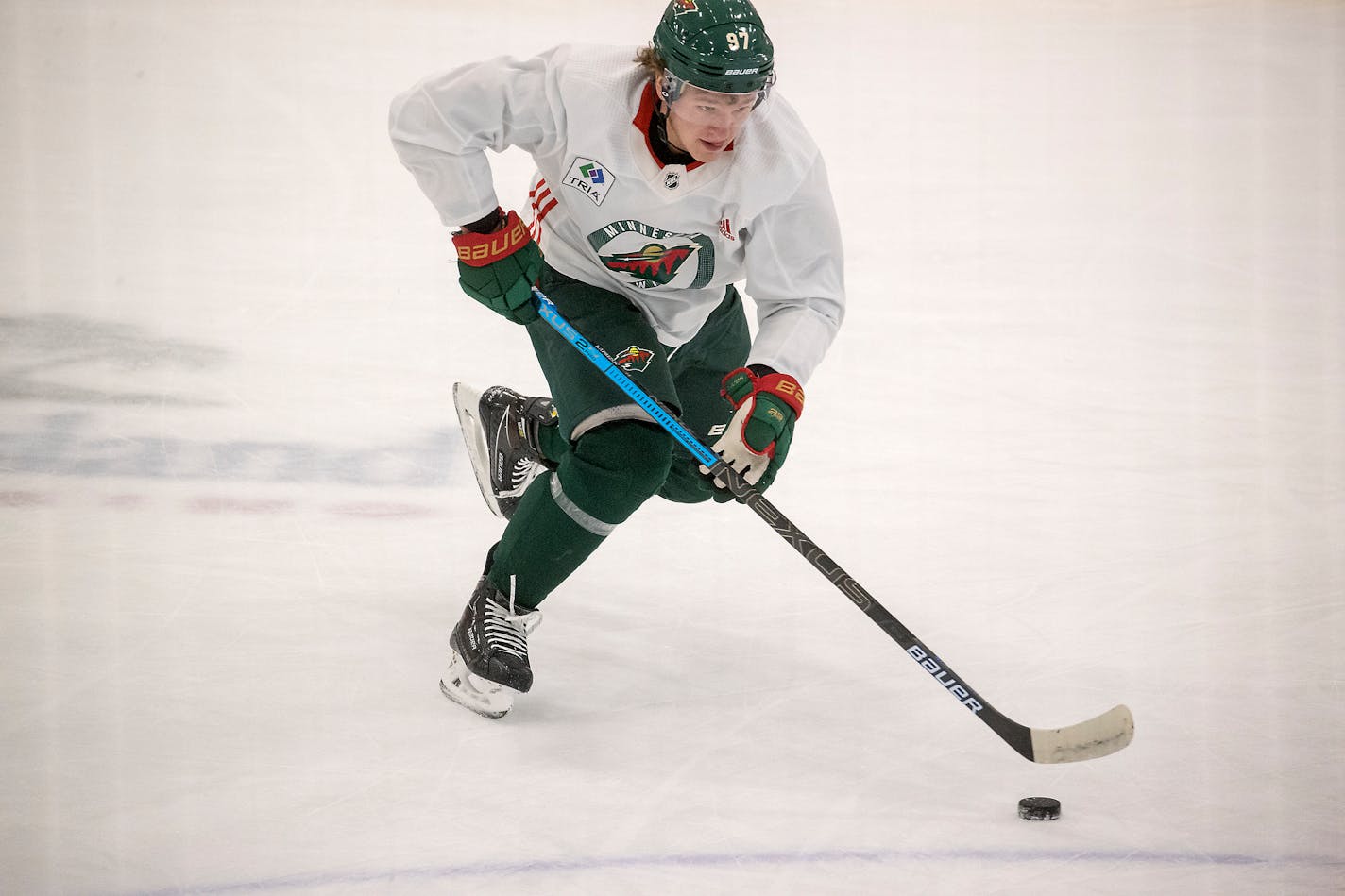 Minnesota Wild forward Kirill Kaprizov took to the ice during the afternoon practice at Tria Rink, Monday, January 4, 2021 in St. Paul, MN. ] ELIZABETH FLORES • liz.flores@startribune.com