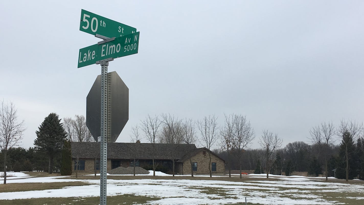 The corner of Lake Elmo Avenue (County Road 17) and 50th Street N. in Lake Elmo, where Lee Rossow wants to build Halcyon Cemetery.