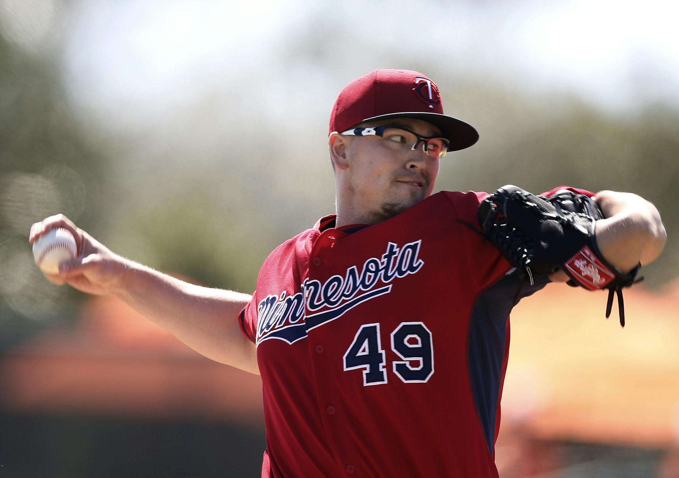 Twins pitcher Vance Worley pitched Monday March 3, . 2014 in the game between the Minnesota Twins at Baltimore in Sarasota , Florida. Twins beat Orioles 9-2 JERRY HOLT jerry.holt@startribune.com Jerry Holt