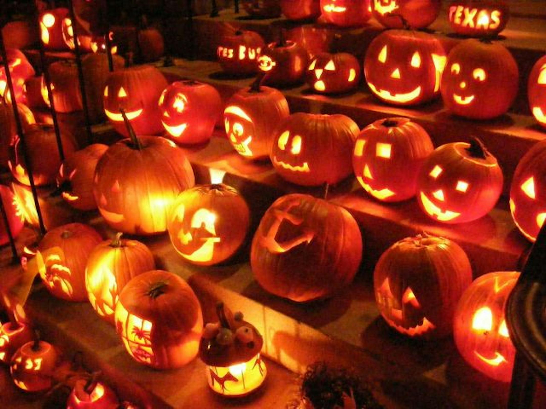 This photo released by the New Hampshire Division of Travel and Tourism shows photos from Oct. 2008 of lit jack-o-lanterns at the annual Keene Pumpkin Festival in Keene, N.H.
