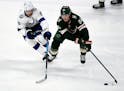 Wild right winger Mikael Granlund (shown against Tampa Bay in a game earlier in October) tallied an assist in Monday's 5-2 setback in Vancouver, the e