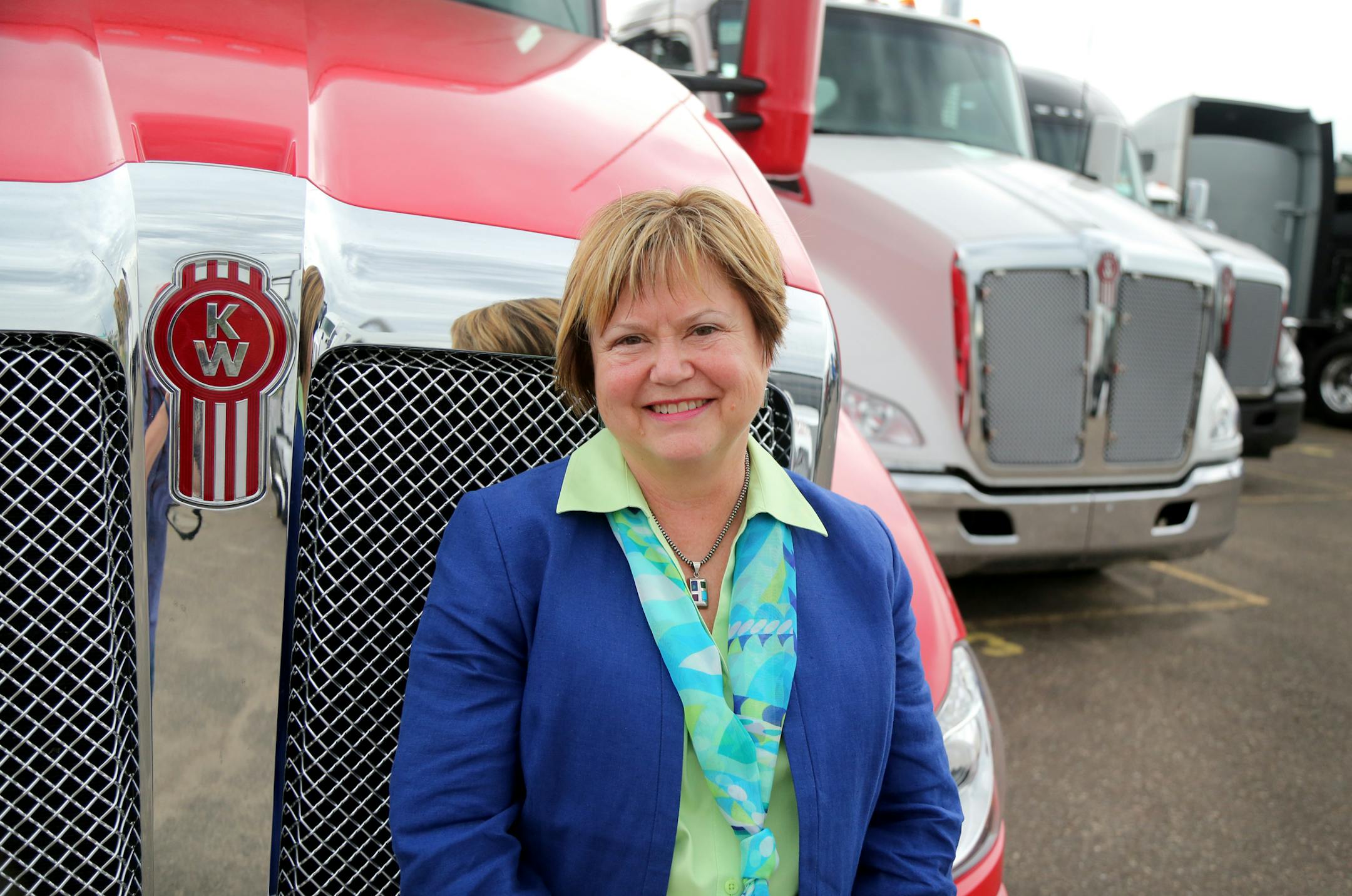Kari Rihm has been CEO of Rihm Kenworth since 2010, when her husband died of cancer. She said she had thoughts of selling the truck dealership but instead took it over.