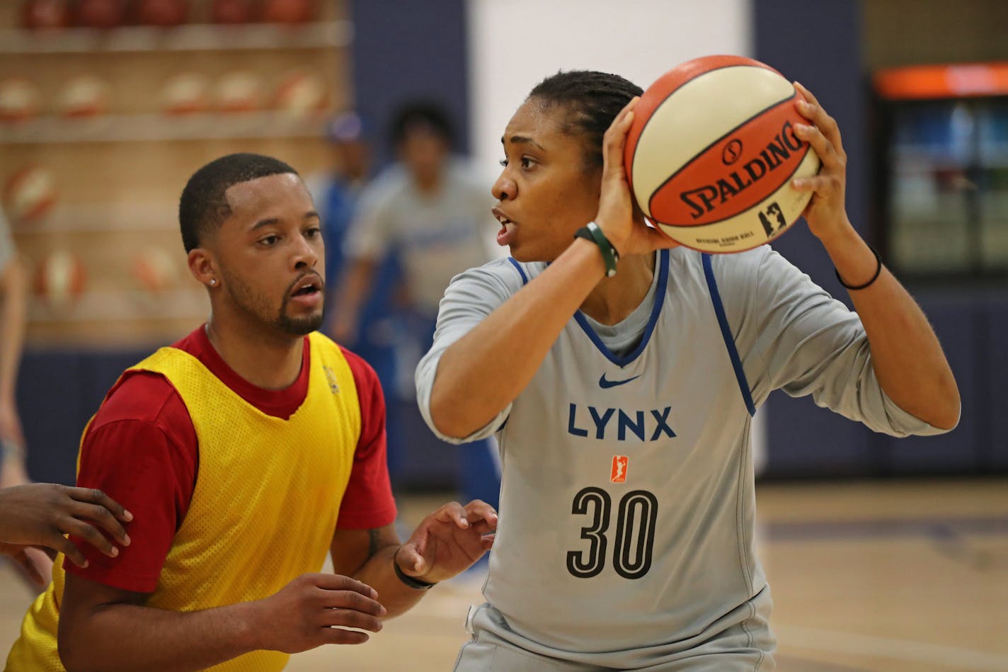 Now on the Minnesota Lynx roster, Tanisha Wright is one of 10 players in WNBA history with at least 3,000 points, 1,000 rebounds, and 1,200 assists. Wright was photographed at the Courts at Mayo Clinic Square on Tuesday, May 1, 2018 during the team's training camp. ] Shari L. Gross &#xef; shari.gross@startribune.com Now a member of the Minnesota Lynx, Tanisha Wright is one of 10 players in WNBA history with at least 3,000 points, 1,000 rebounds, and 1,200 assists. Wright was photographed at the