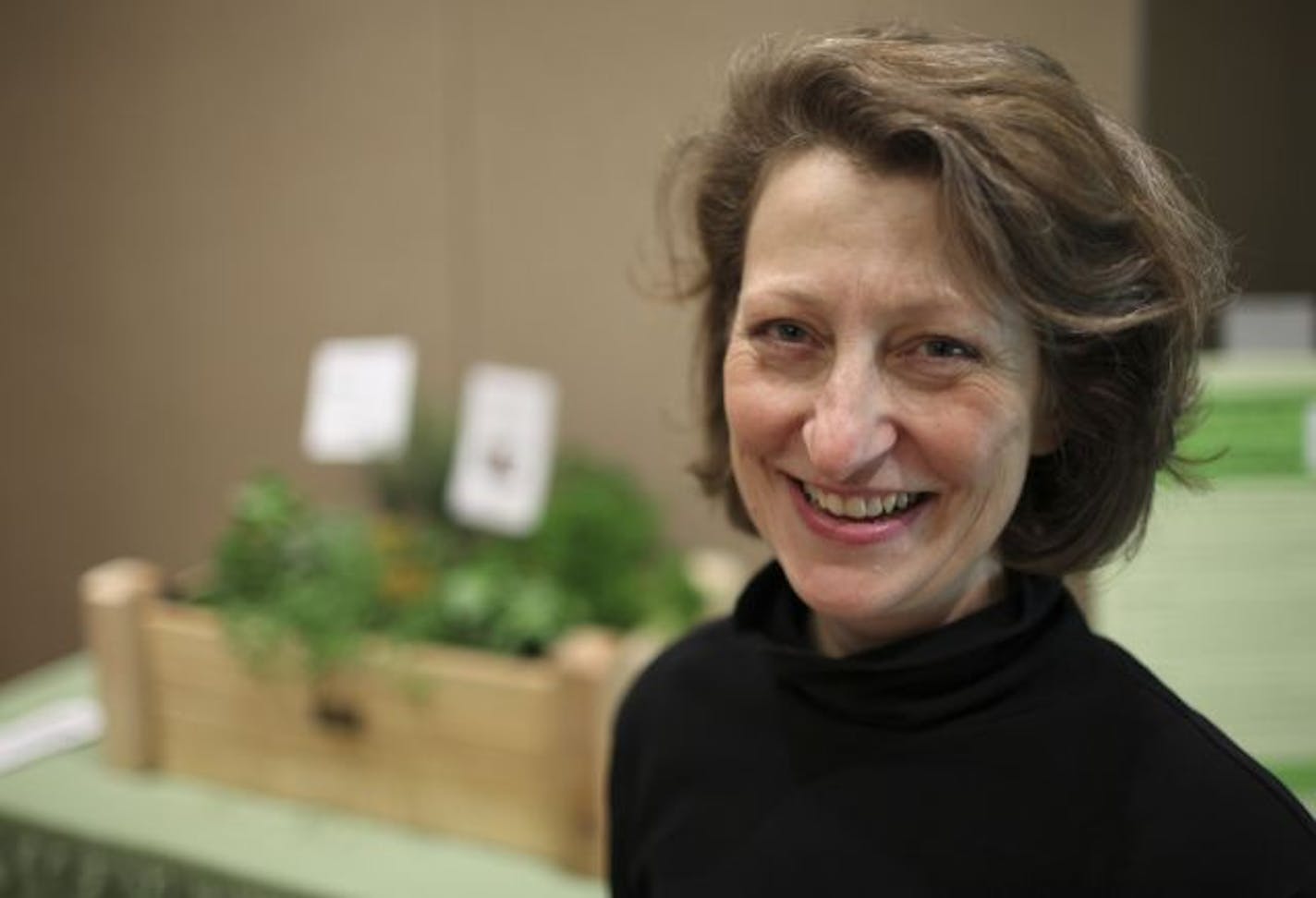 Vicky Vogels is a Horticultural Society outreach coordinator and is introducing a "Garden in a Box" at the Home & Garden Show. The idea: Provide seeds and a planter to help people grow their own veggies.