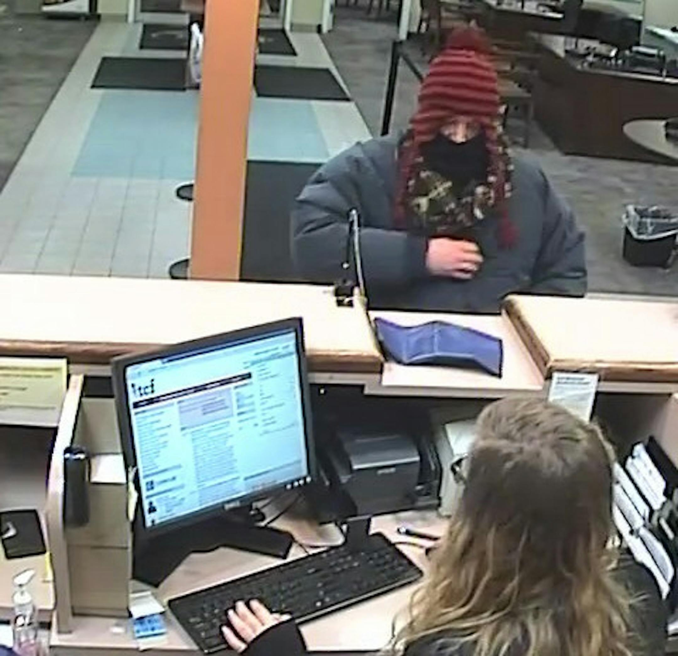 This fellow donned winter clothing and a British accent while robbing a bank on W. Lake Street in Minneapolis.