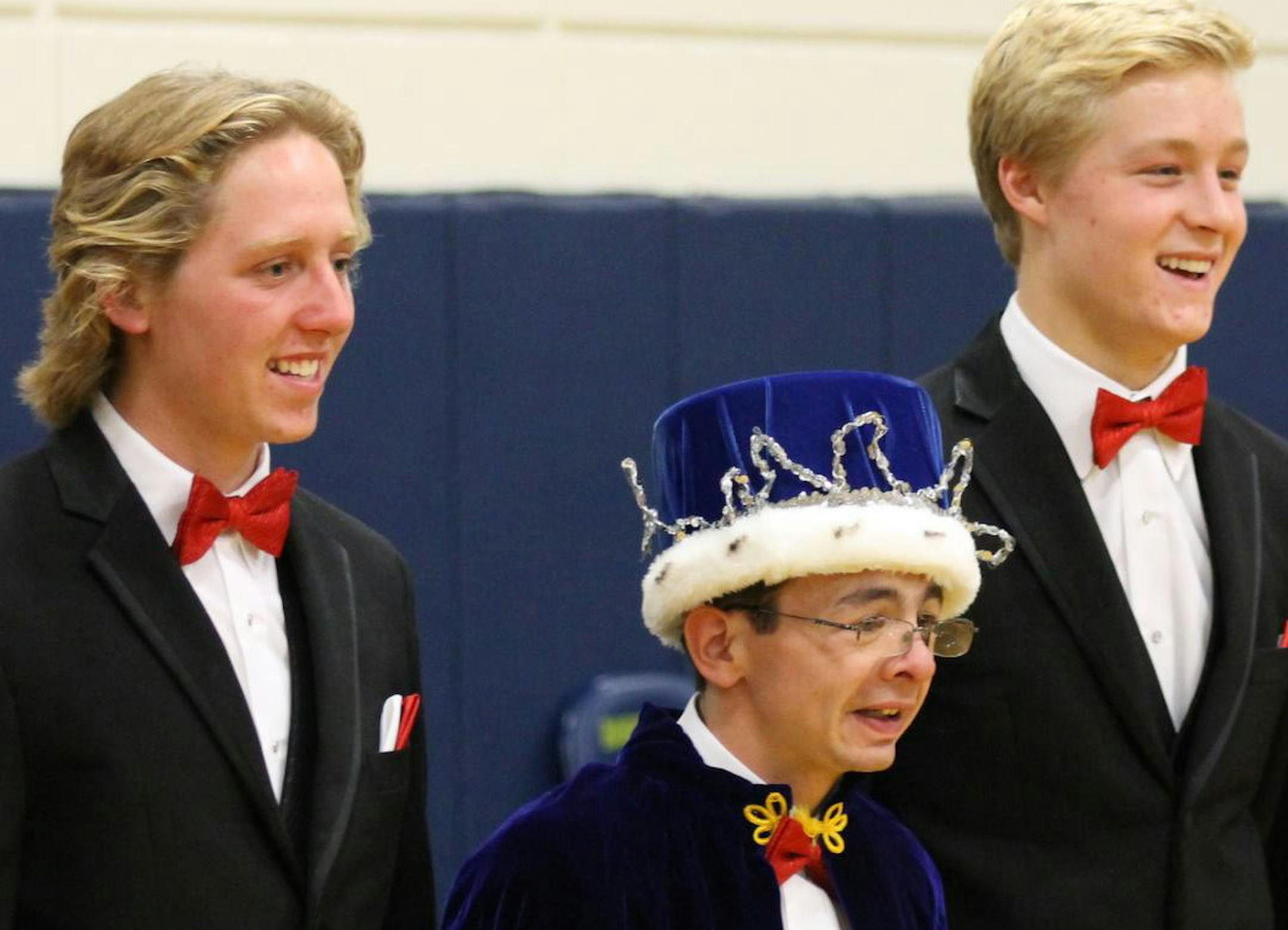 Rosemount High School homecoming king Erich Hoffmann, center, stands with other homecoming candidates in late September. Submitted photo. ORG XMIT: Kycm6Yv3T0SbzIl2CVtY ORG XMIT: MIN1410221118323704