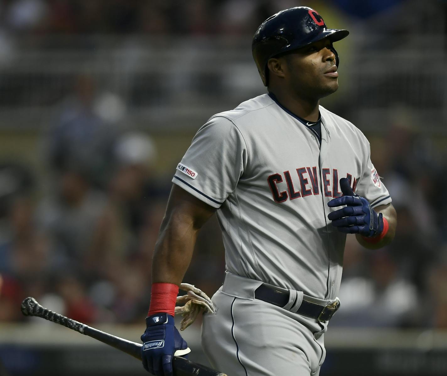 Cleveland Indians right fielder Yasiel Puig (66) was struck out by Minnesota Twins starting pitcher Jake Odorizzi (12) in the top of the first inning. ] Aaron Lavinsky &#x2022; aaron.lavinsky@startribune.com The Minnesota Twins played the Cleveland Indians on Saturday, Aug. 10, 2019 at Target Field in Minneapolis, Minn.