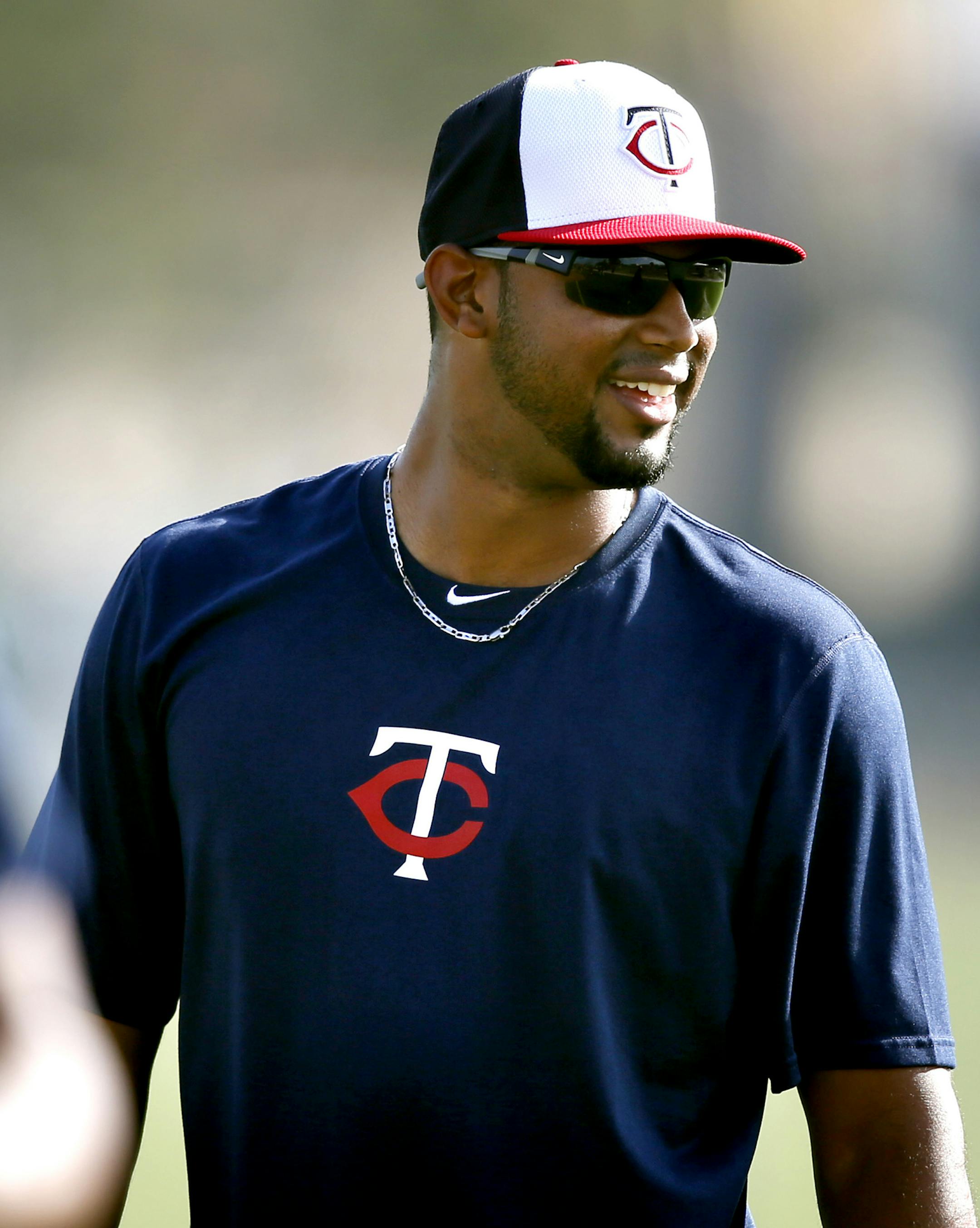 Twins outfielder Arron Hicks waited to take batting practice Friday Feb 21. 2014 in Fort Myers, Florida at Lee County Sports Complex. ] JERRY HOLT jerry.holt@startribune.com Jerry Holt