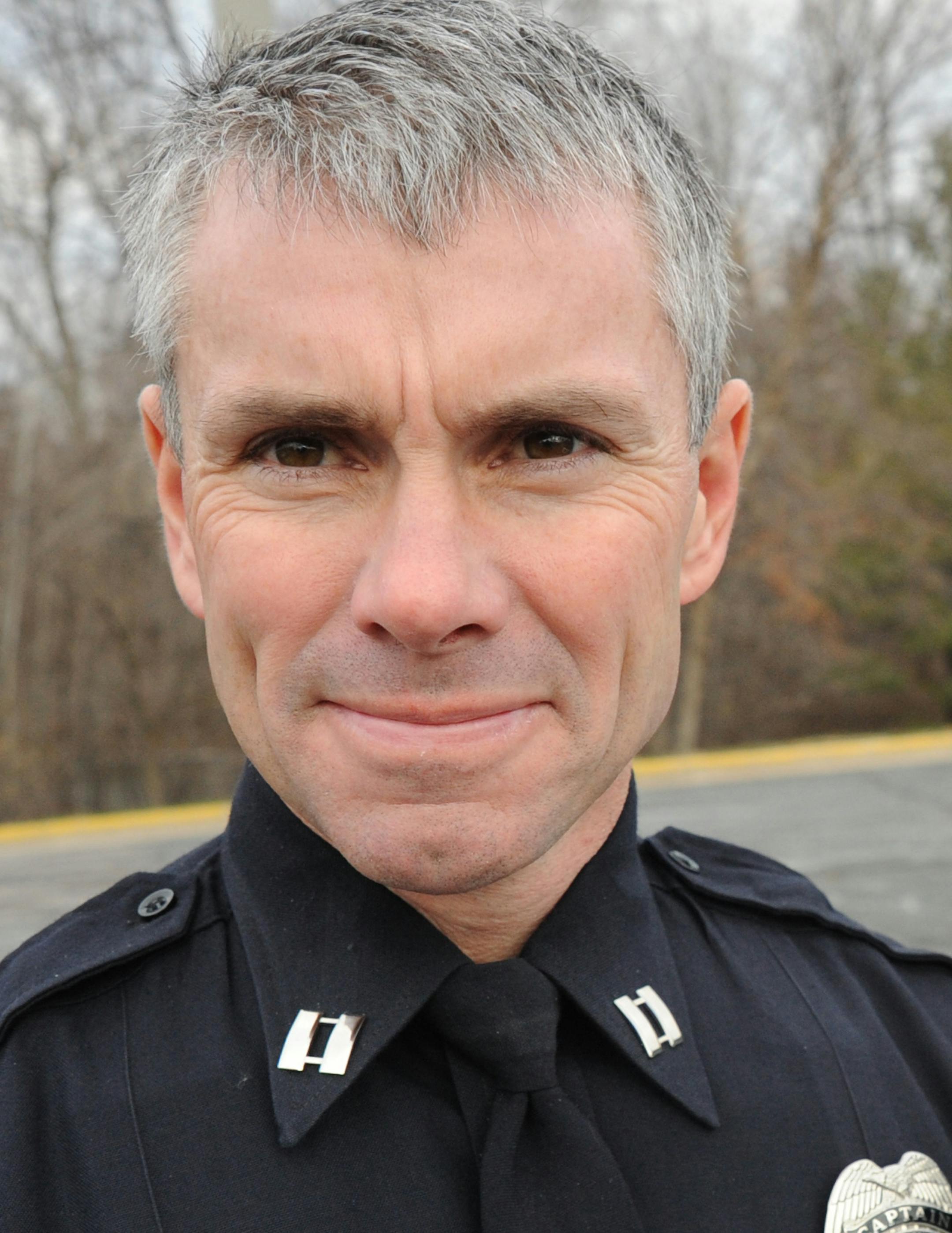 Eric Gieseke is the new Burnsville Police chief and posed for a portrait at the Burnsville Police Department on Wednesday November 28, 2012 ] Richard.Sennott@startribune.com Richard Sennott/Star Tribune. , Burnsville Minn. Wednesday 11/28/12) ** (cq) ORG XMIT: MIN1211281511390997