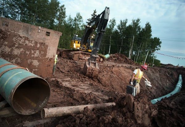 Enbridge Energy has already built a 14-mile stretch of Line 3 from the Minnesota line to its terminal in Superior, Wis., but the rest of the project f