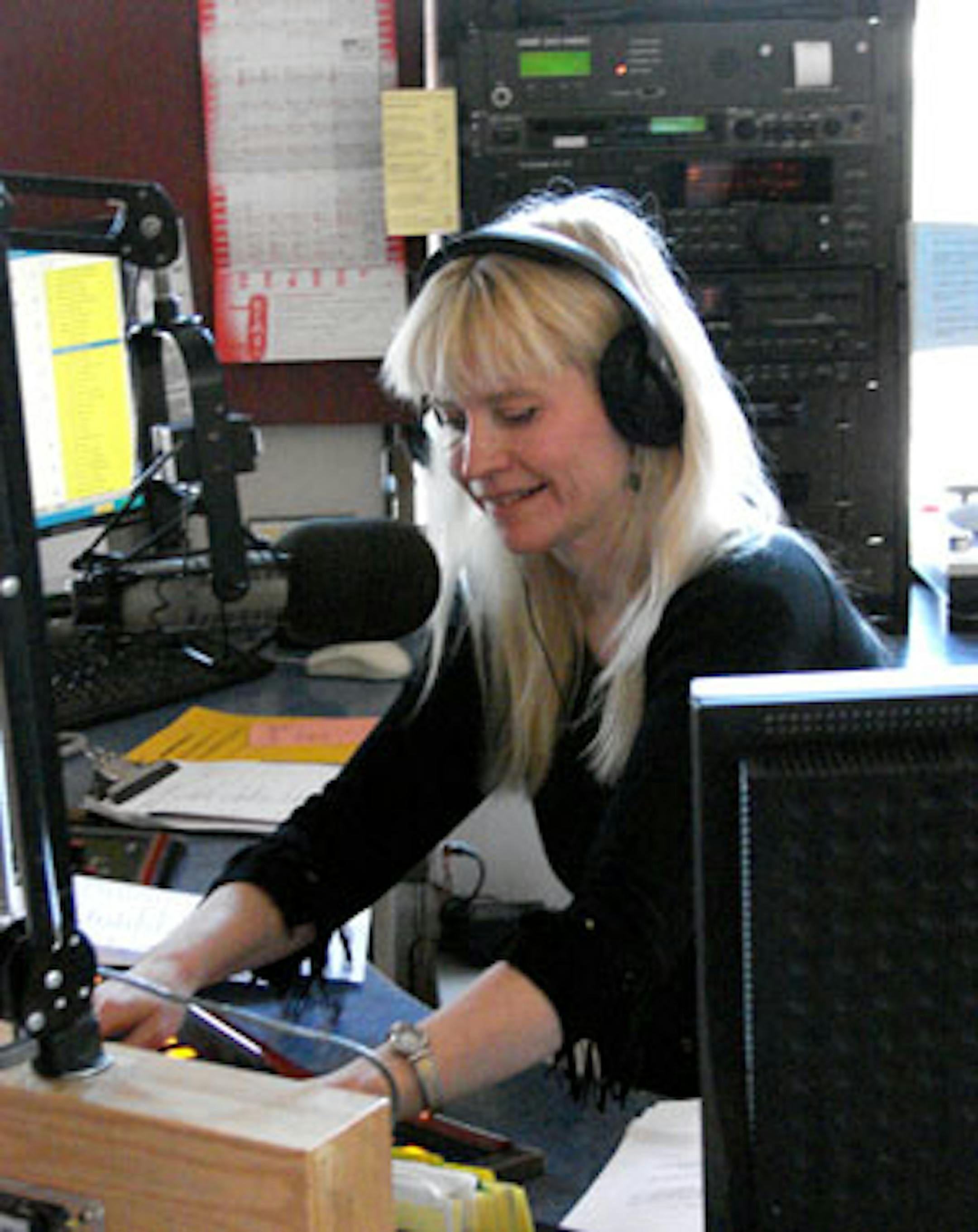 Lynette Reini-Grandell at the studios of KFAI.