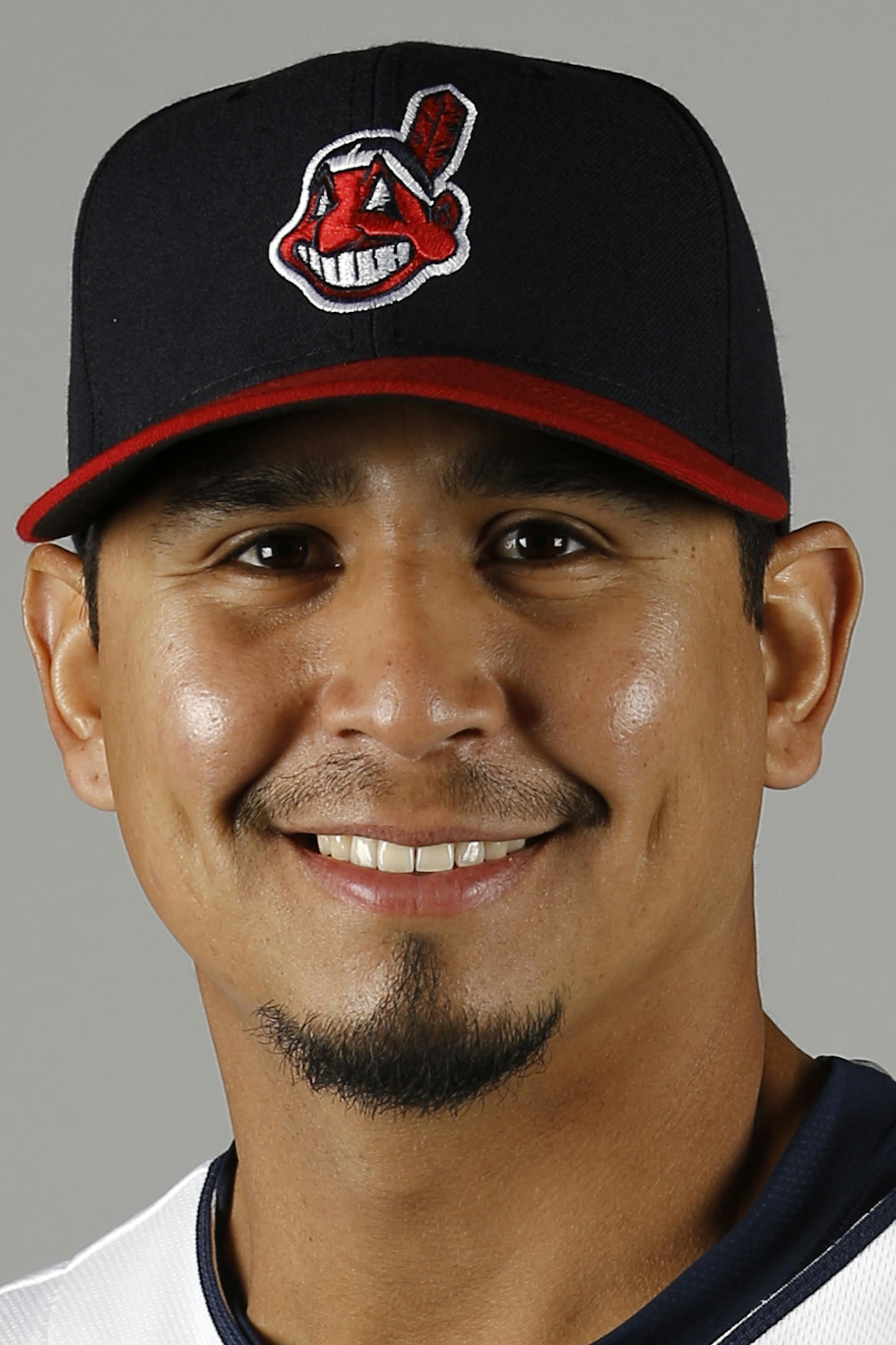 This is a 2016 photo of Carlos Carrasco of the Cleveland Indians baseball team. This image reflects the 2016 active roster as of Saturday, Feb. 27, 2016 when this image was taken. (AP Photo/Morry Gash) ORG XMIT: AZMG1