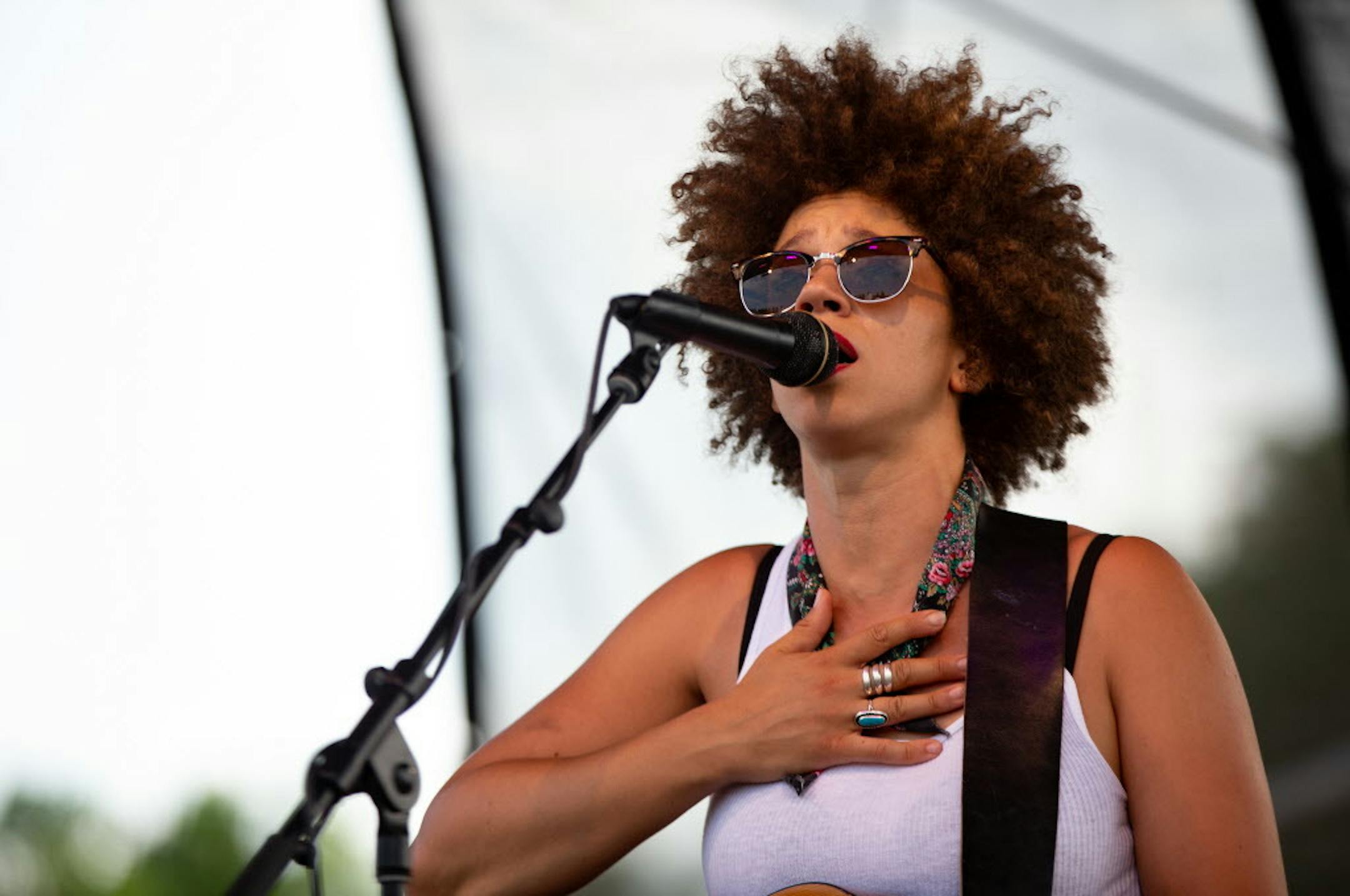 Chastity Brown performed at Rock the Garden in Minneapolis in June.