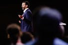 Donald Trump Jr. in February. The son of former President Donald Trump “clearly inherited the family flair for showmanship,” writes Michelle Cottl