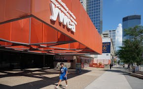 Iconic orange banners over the main Nicollet Mall entrance.The YWCA Minneapolis closed its longtime Uptown and downtown (Shown here) fitness centers a