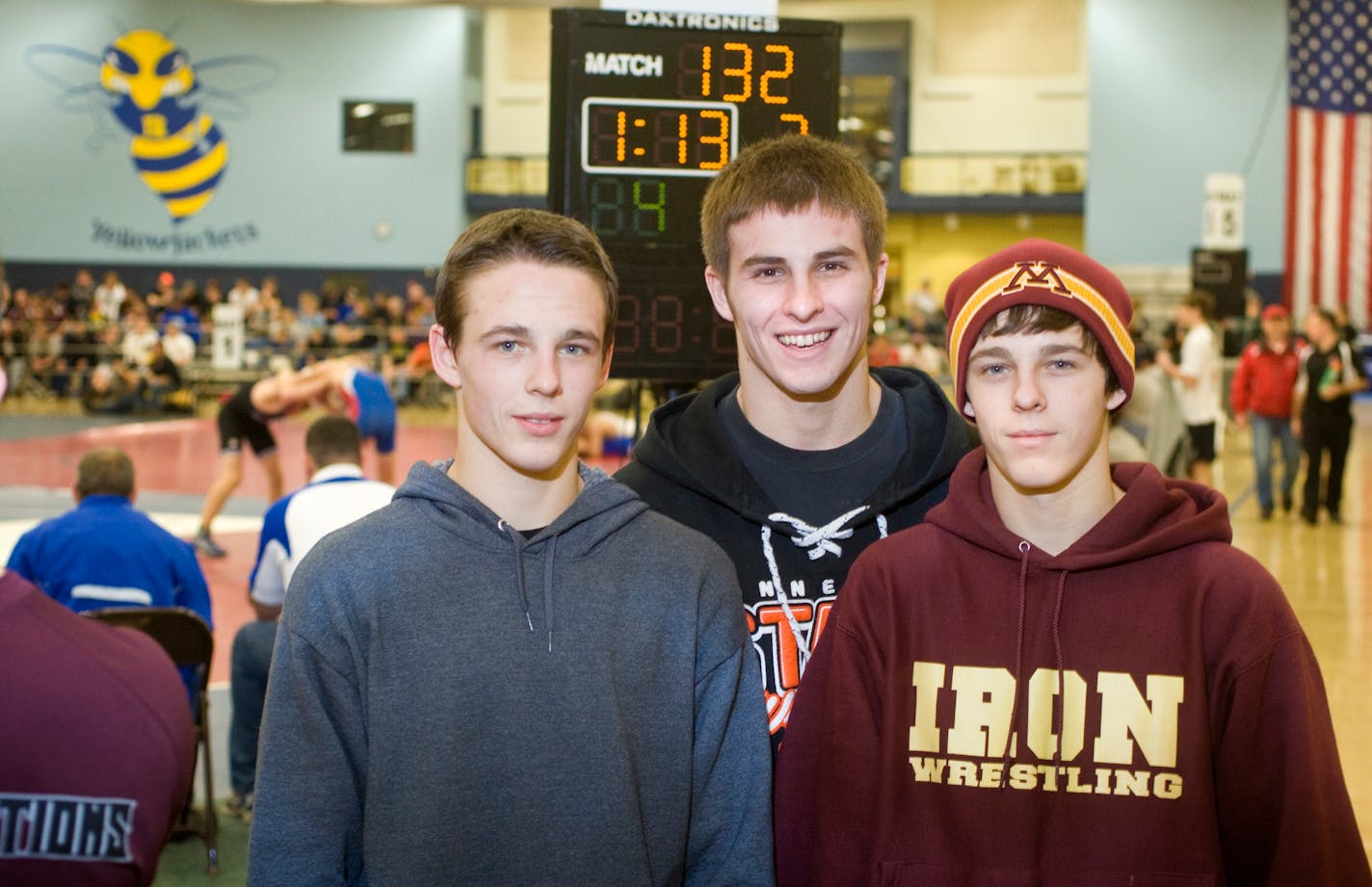 Dustin Weinmann, Irondale wrestling (left)