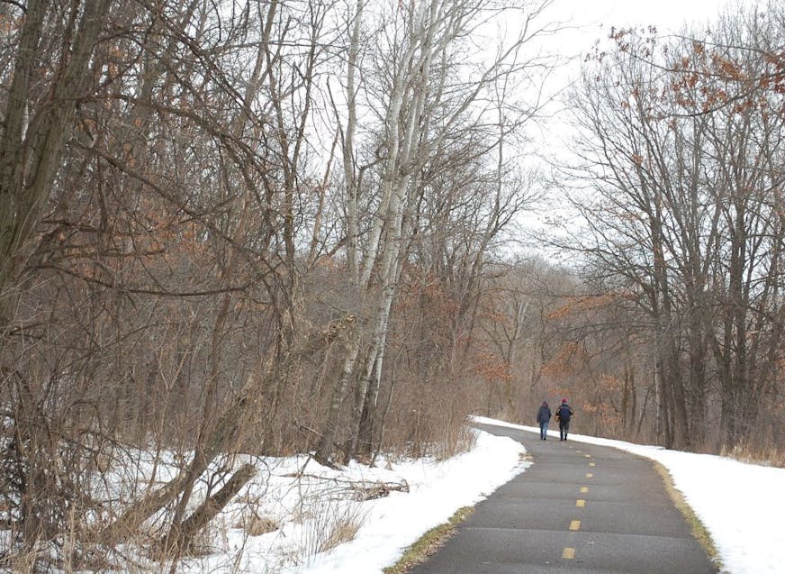The Gateway State Trail is an urban trail amid lakes, wetlands and fields.