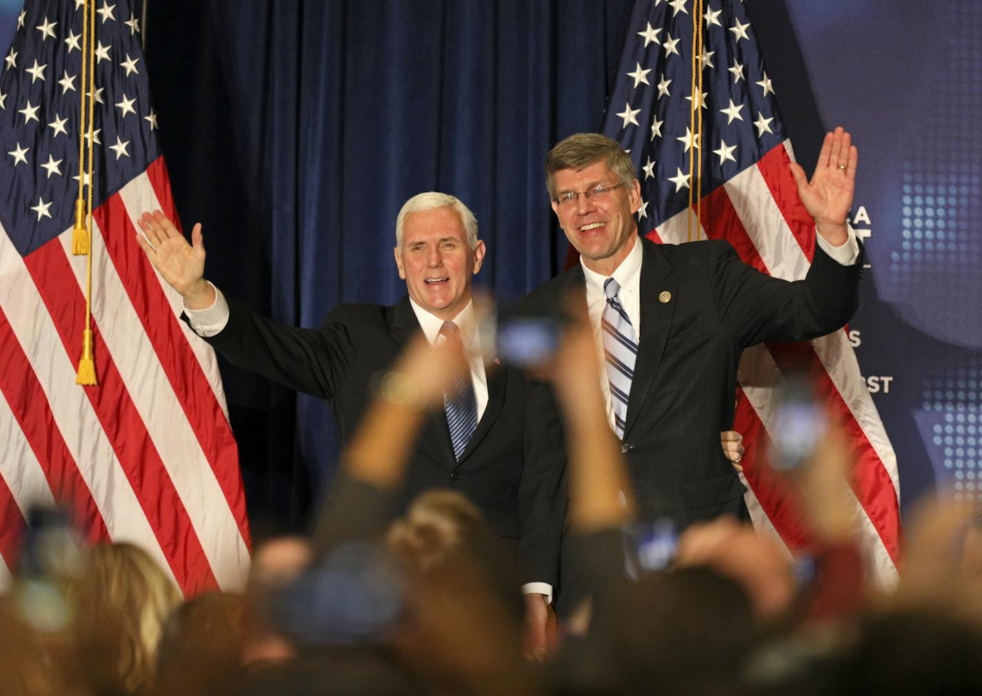 Vice President Mike Pence rallied Republicans in downtown Minneapolis Wednesday morning, selling the party's tax cuts and talking up the state of the U.S. economy under President Donald Trump.