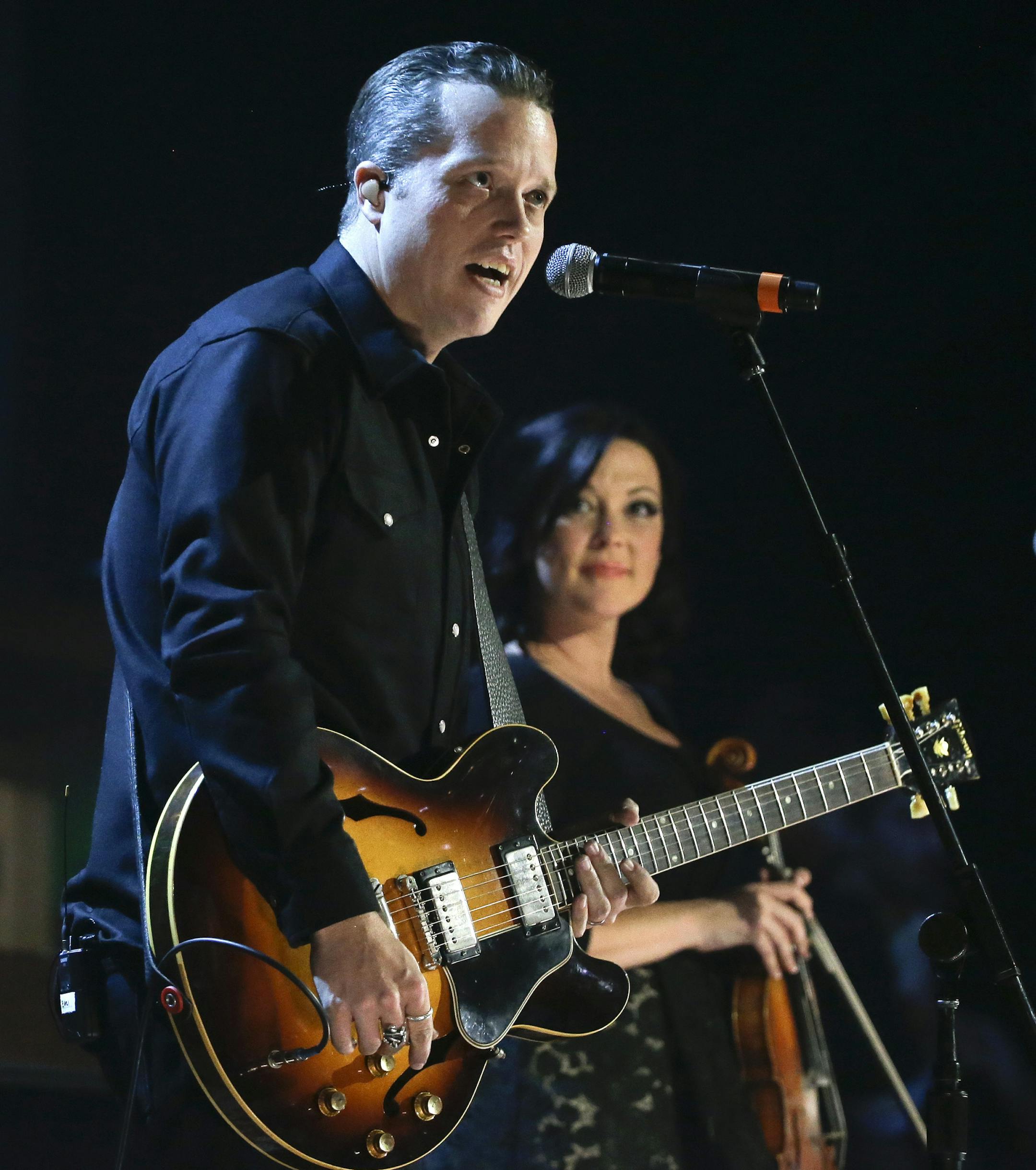 Jason Isbell performs at the Americana Music Honors and Awards show Wednesday, Sept. 16, 2015, in Nashville, Tenn. (AP Photo/Mark Zaleski)
