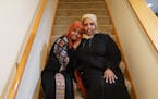 Salom Abdulle, right, and her daughter Khadija Elshafei at their home in Coon Rapids.