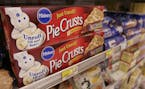 Pillsbury pie crust, made by General Foods, is on display at a market in Palo Alto, Calif., Wednesday, Dec. 20, 2006. Foodmaker General Mills Inc. sai