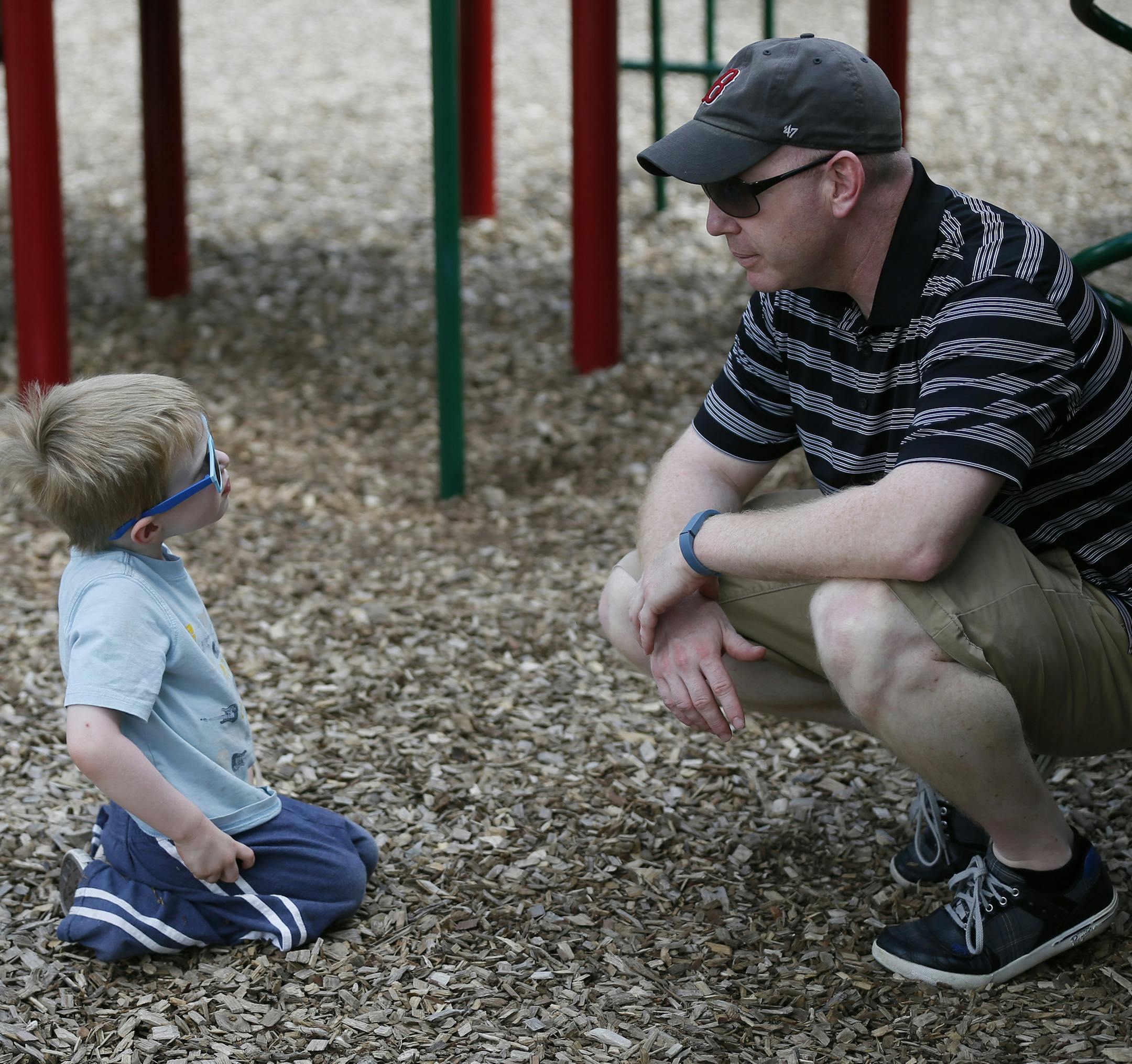 Lucas Dean, 4 spent Tuesday afternoon with his parents Jay and Karen Dean, and his sister Isla playing in a neighborhood park June 24, 2014 in Minneapolis , MN. Lucas, age 4, has spina bifida and uses a whelchair.] Jerry Holt Jerry.holt@startribune.com