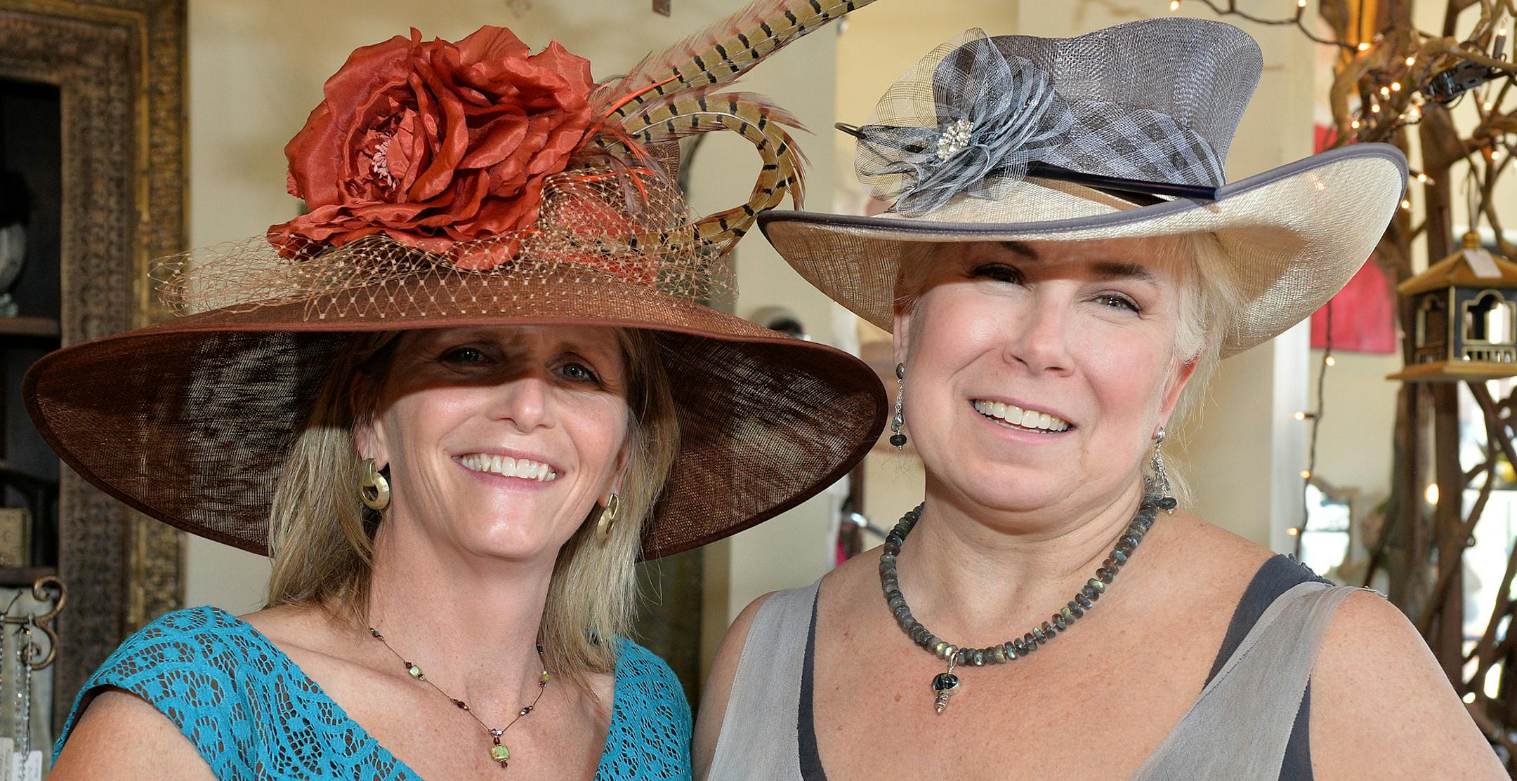 From left, Freedom Farms founder Susie Bjorklund and Scarborough Fair Boutique owner Katheryn Menaged. ] (SPECIAL TO THE STAR TRIBUNE/BRE McGEE) **Susie Bjorklund (Freedom Farm owner, left), Kathryn Menaged (Scarborough Fair Boutique owner, right)