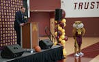 New Gophers men's basketball coach Ben Johnson was introduced to the media at a press conference at the U of M on Tuesday morning.