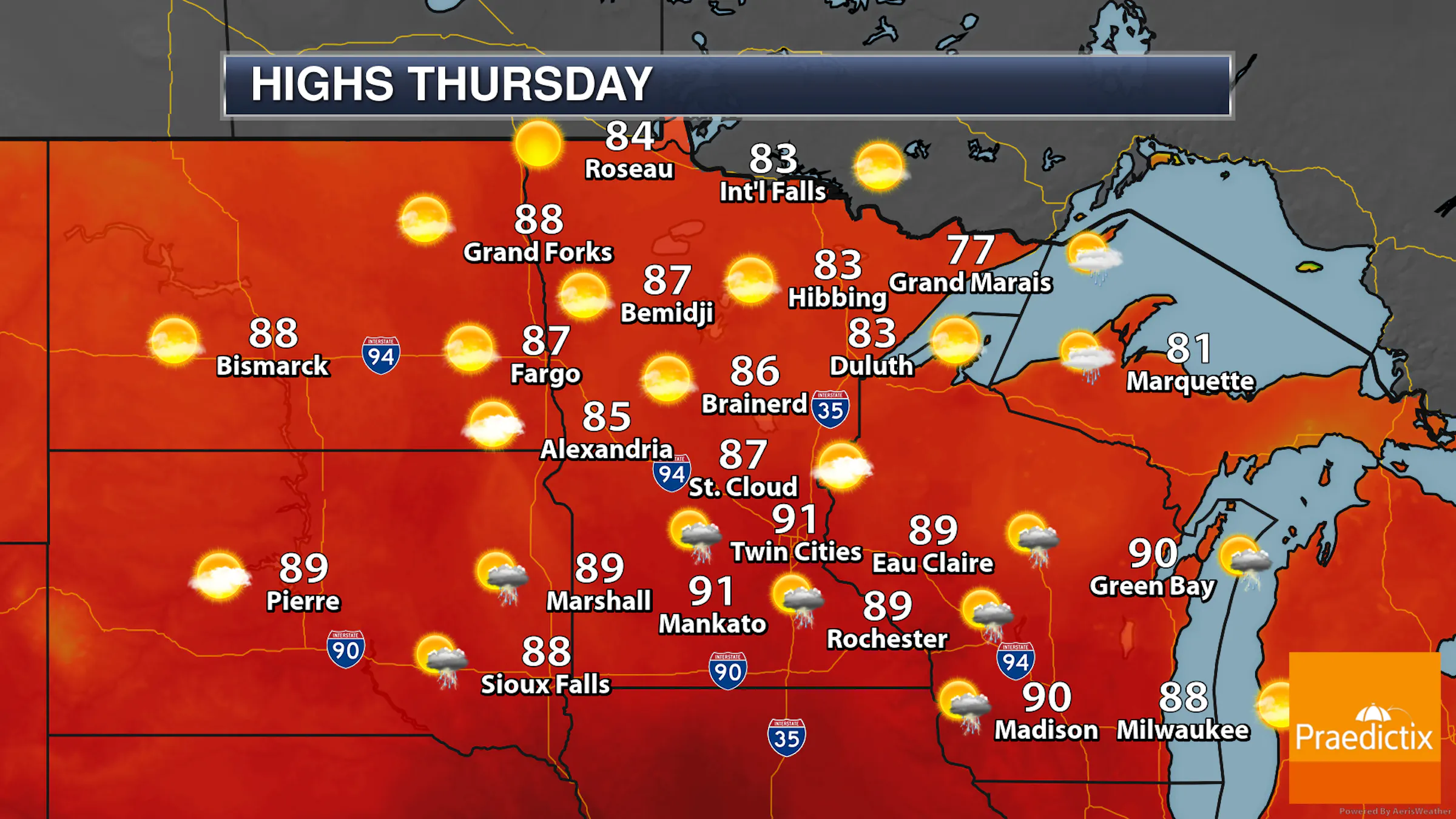 Storm Chances Thursday - Heat Continues For A Couple Of Days