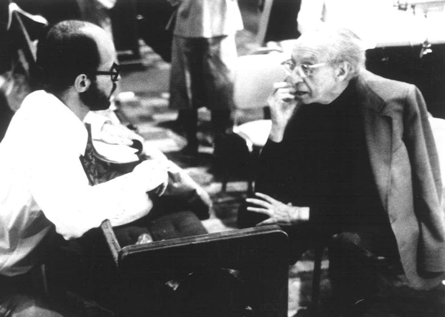 Phillip Brunelle and Aaron Copland.