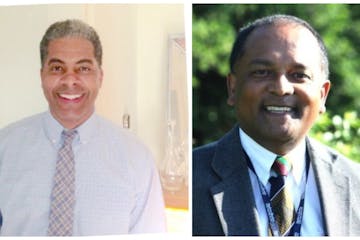 Al Bangoura, left, the recreation superintendent for Mecklenburg County Parks and Recreation, and Seve Ghose, the Metro Parks and Recreation Departmen