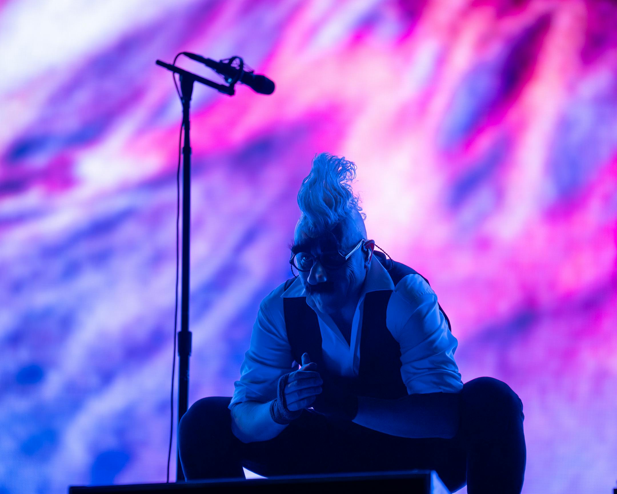Singer Maynard James Keenan of Tool during the band's first song of their concert Tuesday night, October 31, 2023 at Xcel Energy Center in St. Paul.