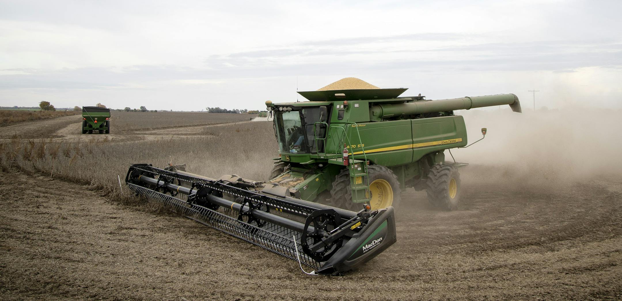 FILE -- A soybean farm outside of Salina, Kansas, Nov. 3, 2018. Lawmakers overwhelmingly approved an $867 billion bill that ditched new work requirements for food stamps that had been embraced by the House and president. (Christopher Smith/The New York Times)