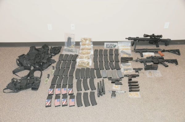 Authorities shared a photo Wednesday, July 19, of the weapons and equipment allegedly found in Mohamad Barakat’s car after a shootout Friday, July 1