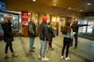 Admissions counselor John Brown gives a campus tour in St. Cloud, Minn., on Monday, March 14, 2022. Declining enrollment could bode ill for colleges l