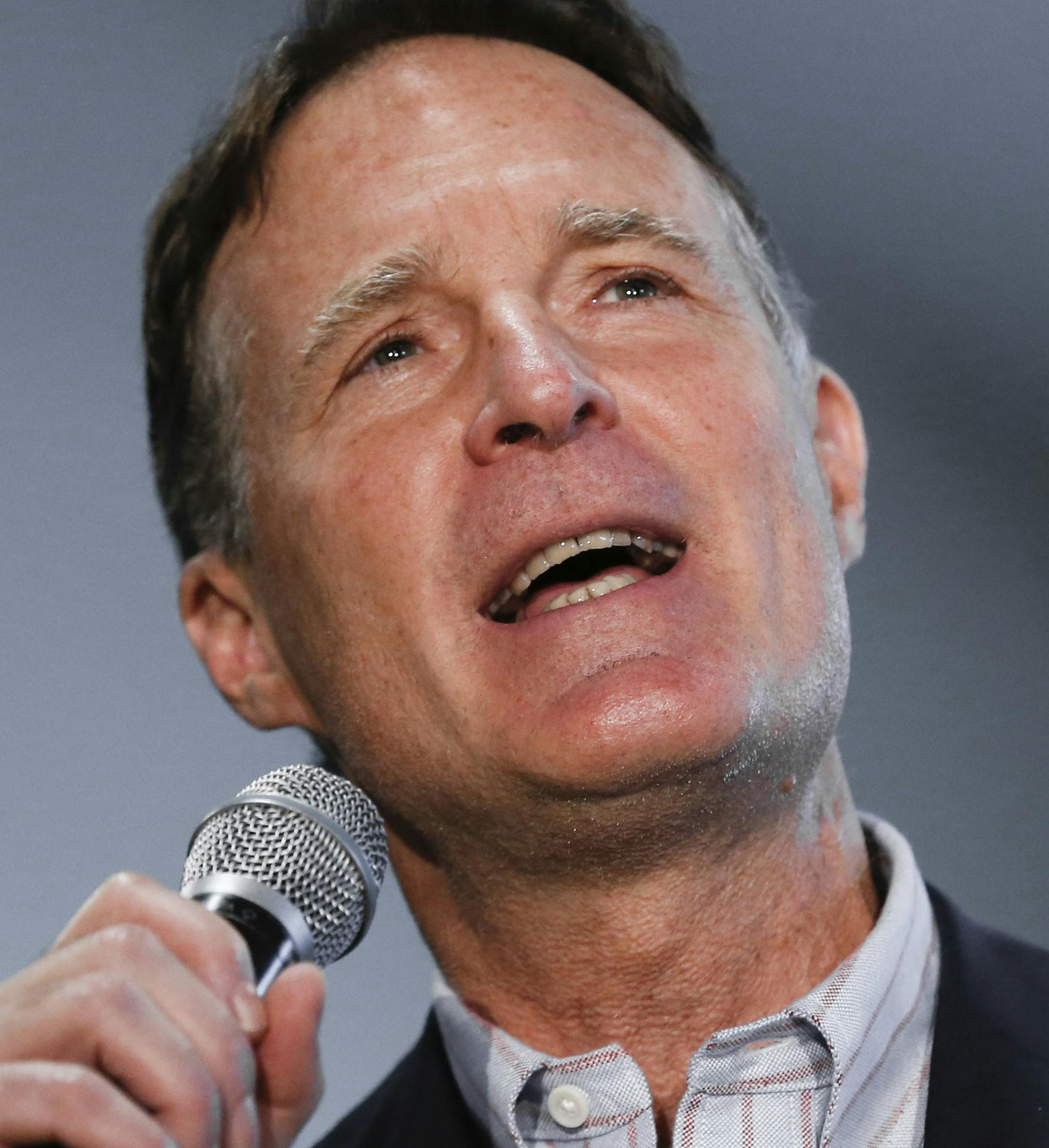 In this May 1, 2016 file photo, former Indiana Sen. Evan Bayh speaks in Indianapolis. U.S. Senate candidate Evan Bayh says members of Congress shouldnít get paid if they donít pass a budget or if government shuts down in partisan gridlock. The Democratic former Indiana governor and U.S. senator told the Associated Press on Tuesday, Sept. 13, 2016, he will pursue those changes if elected in November. Bayh says they are ìcommon senseî steps that can help Congress improve its di