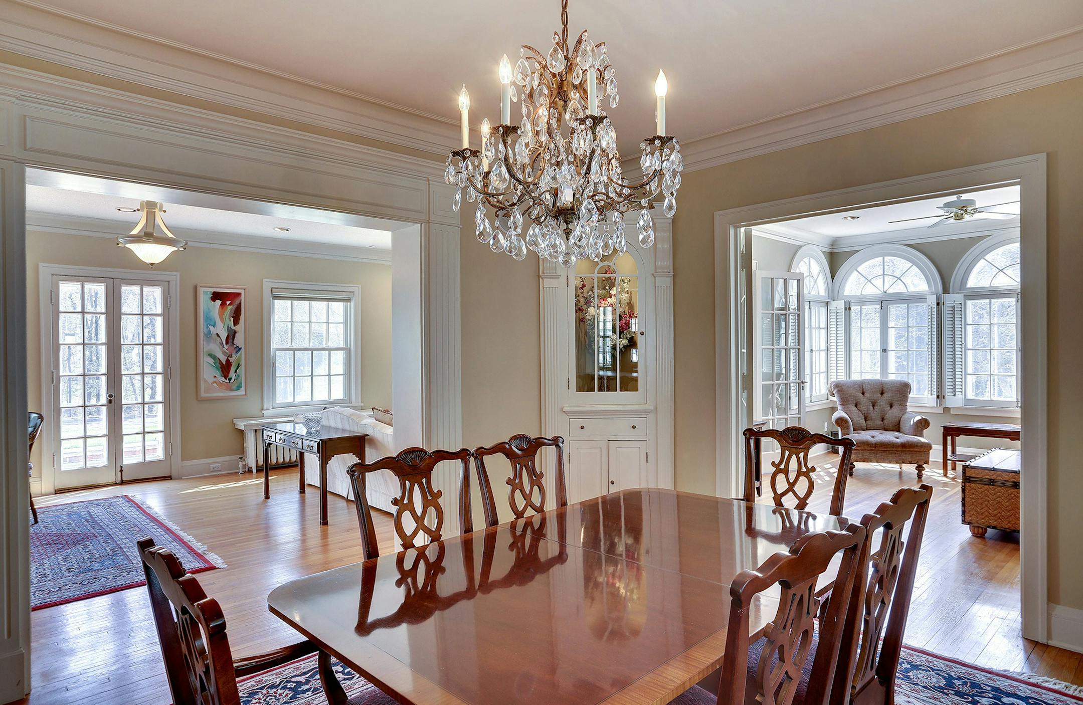 The dining room of a MInneapolis home for sale, whcih was once the home of cartoonist Charles Schulz in the late 1950s. Credit Wing Ta/Artful Living ORG XMIT: MIN1405221202401891