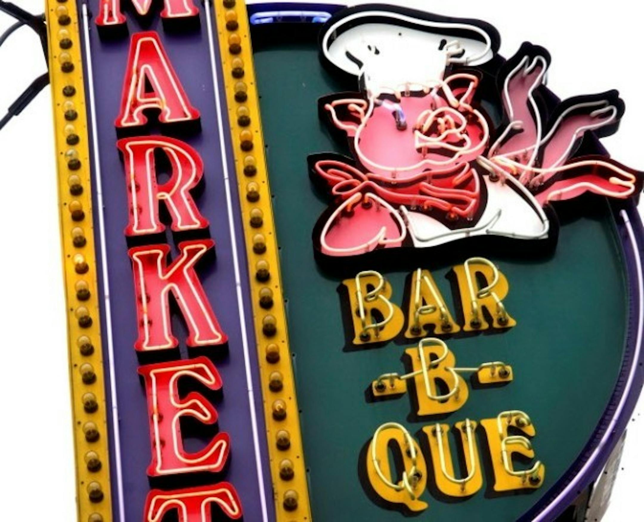 GLEN STUBBE ' gstubbe@startribune.com Tuesday, February 15, 2006 ' Minneapolis, Minn. ' Market Bar-B-Que sign.