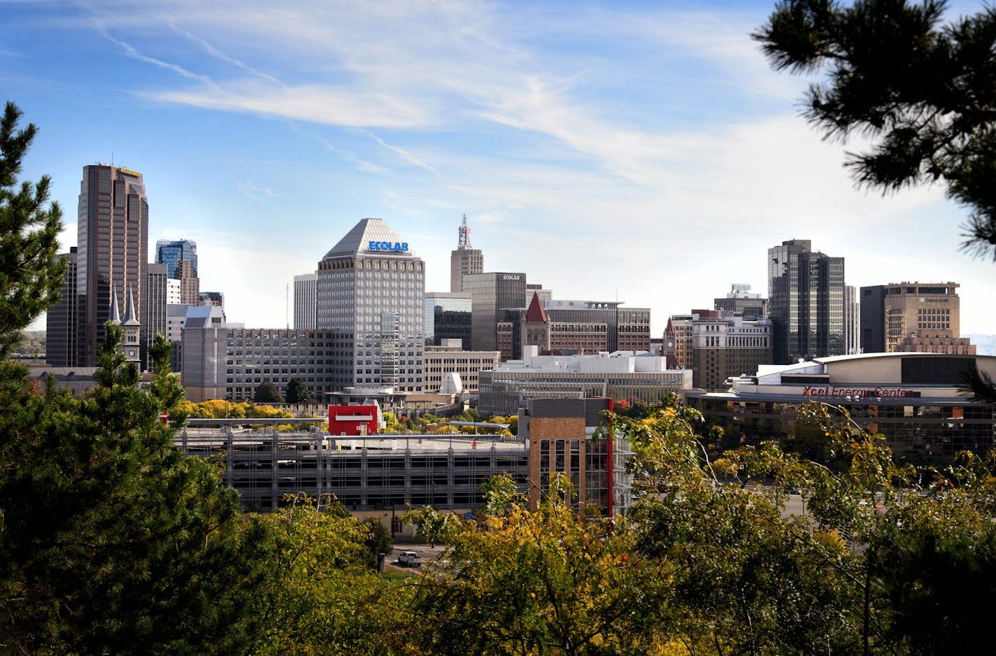 Ecolab has taken an even greater presence on the St. Paul Skyline in the building that formerly had the name Travellers. ] GLEN STUBBE * gstubbe@startribune.com Wednesday, October 7, 2015