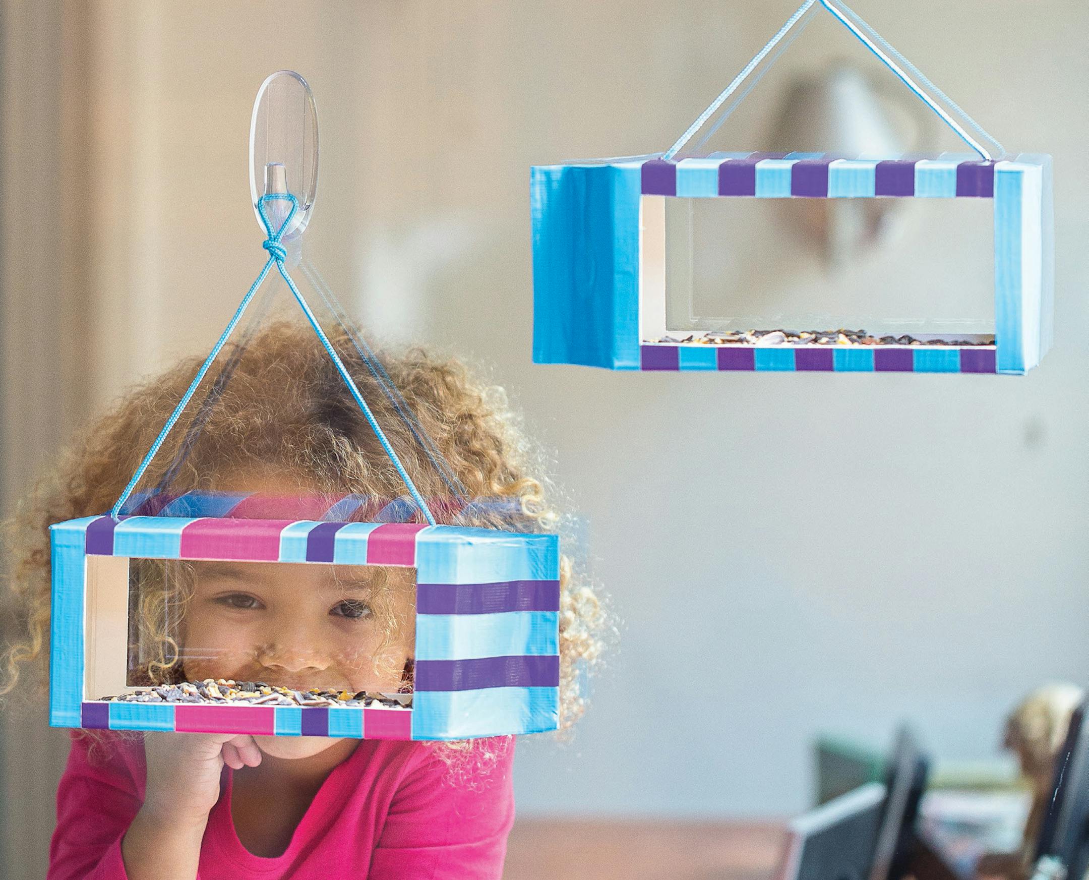 Learn about our feathered friends by hanging this carton feeder in a window. (Photo courtesy Family Fun Magazine/TNS) ORG XMIT: 1164924