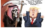 Sack cartoon: Trump and MBS
