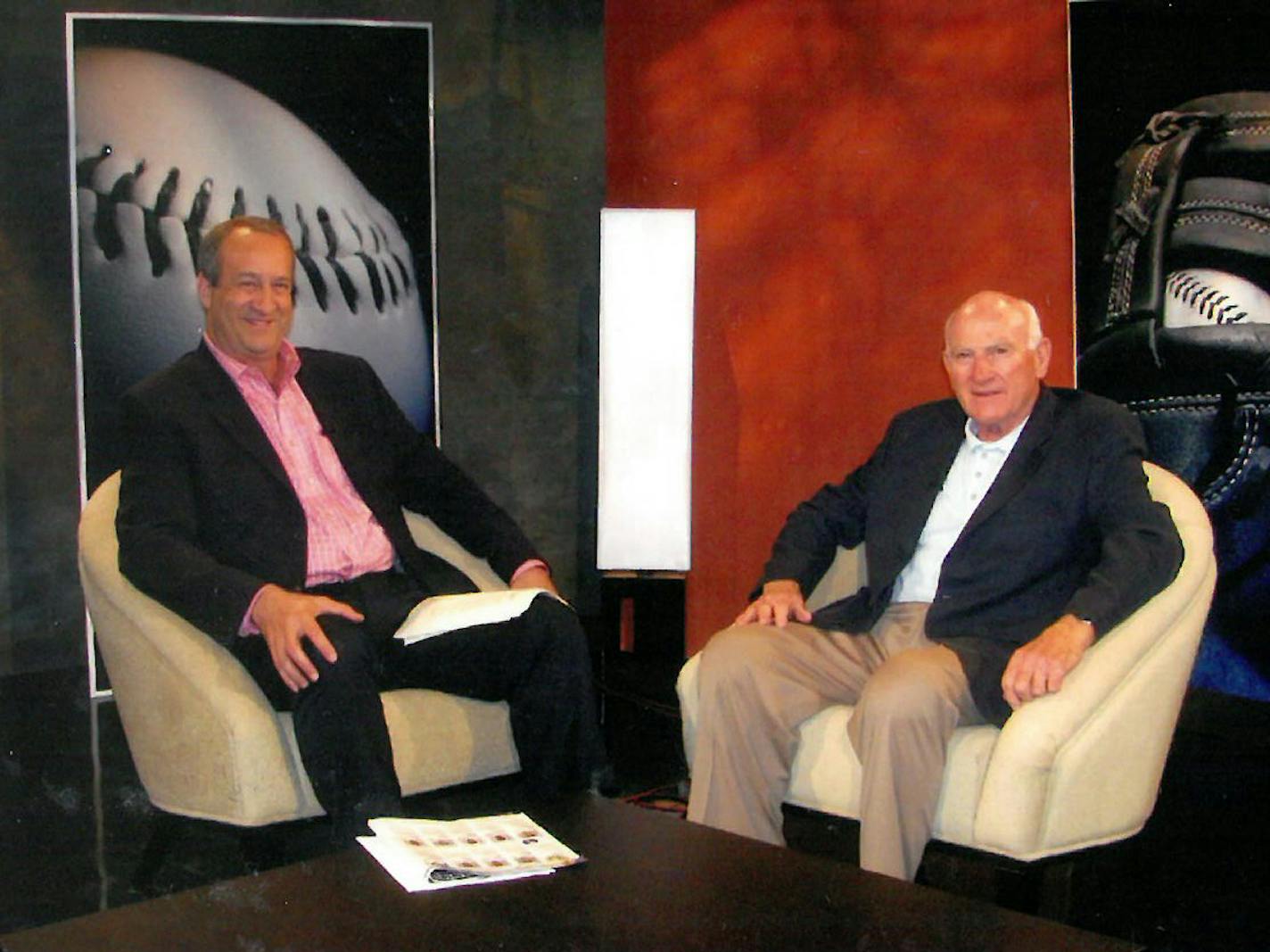 Mark Rosen with Harmon Killebrew on Rosen's Sports Sunday. Photo provided by Mark Rosen.