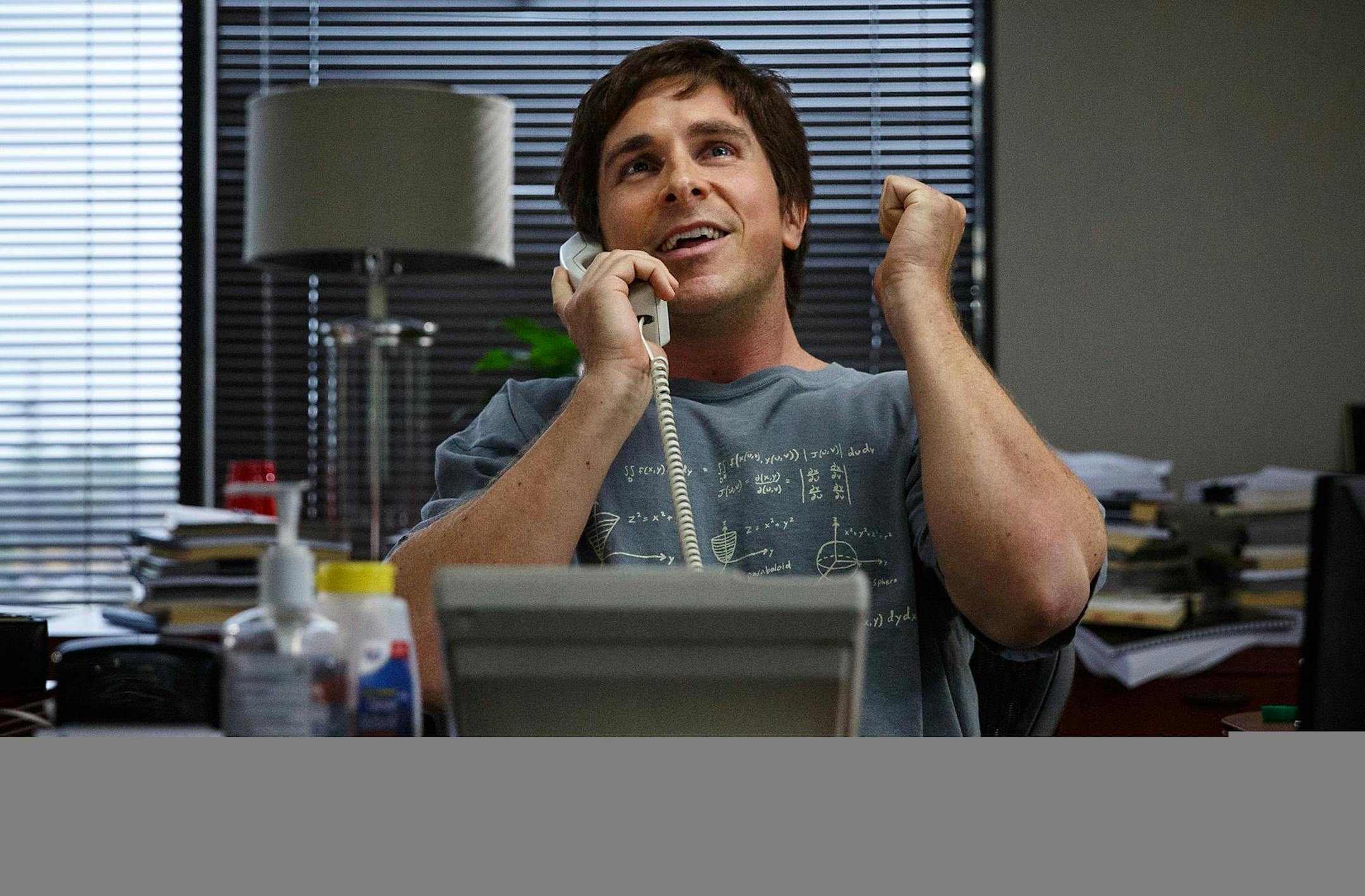 In this image released by Paramount Pictures, Christian Bale appears in a scene from "The Big Short." The movie opens in U.S. theaters on Dec. 23, 2015. (Jaap Buitendijk/Paramount Pictures via AP)