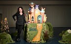 Rosanna Staffa stood for a portrait alongside a set piece from "Biggest Little House" Wednesday in a rehearsal space at the Children's Theatre Company