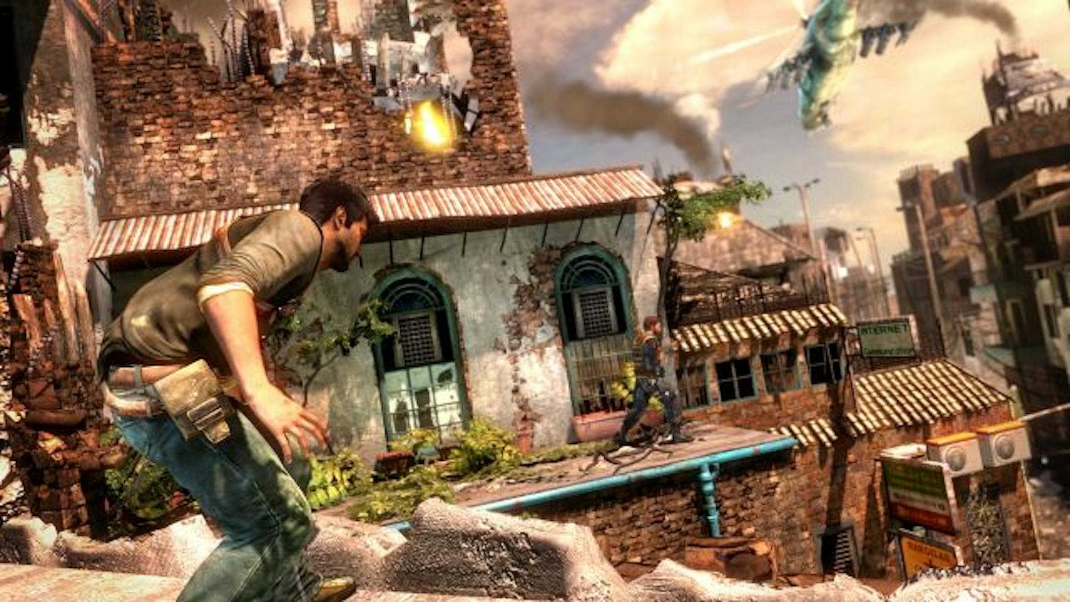 In this video game image released by Sony Computer Entertainment America Inc.: a scene from "Uncharted 2: Among Thieves."