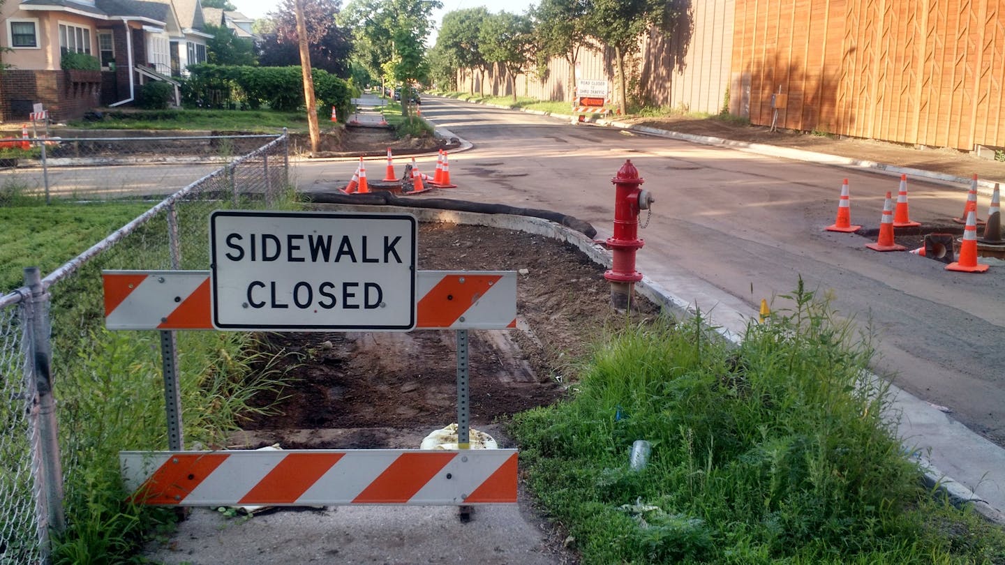 This is how MnDOT left 2nd Avenue S. near 39th Street unfinished until residents complained. MnDOT finished repaving the street on Friday.