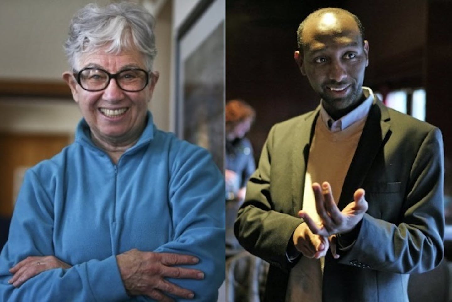 Rep. Phyllis Kahn, left, and Mohamud Noor