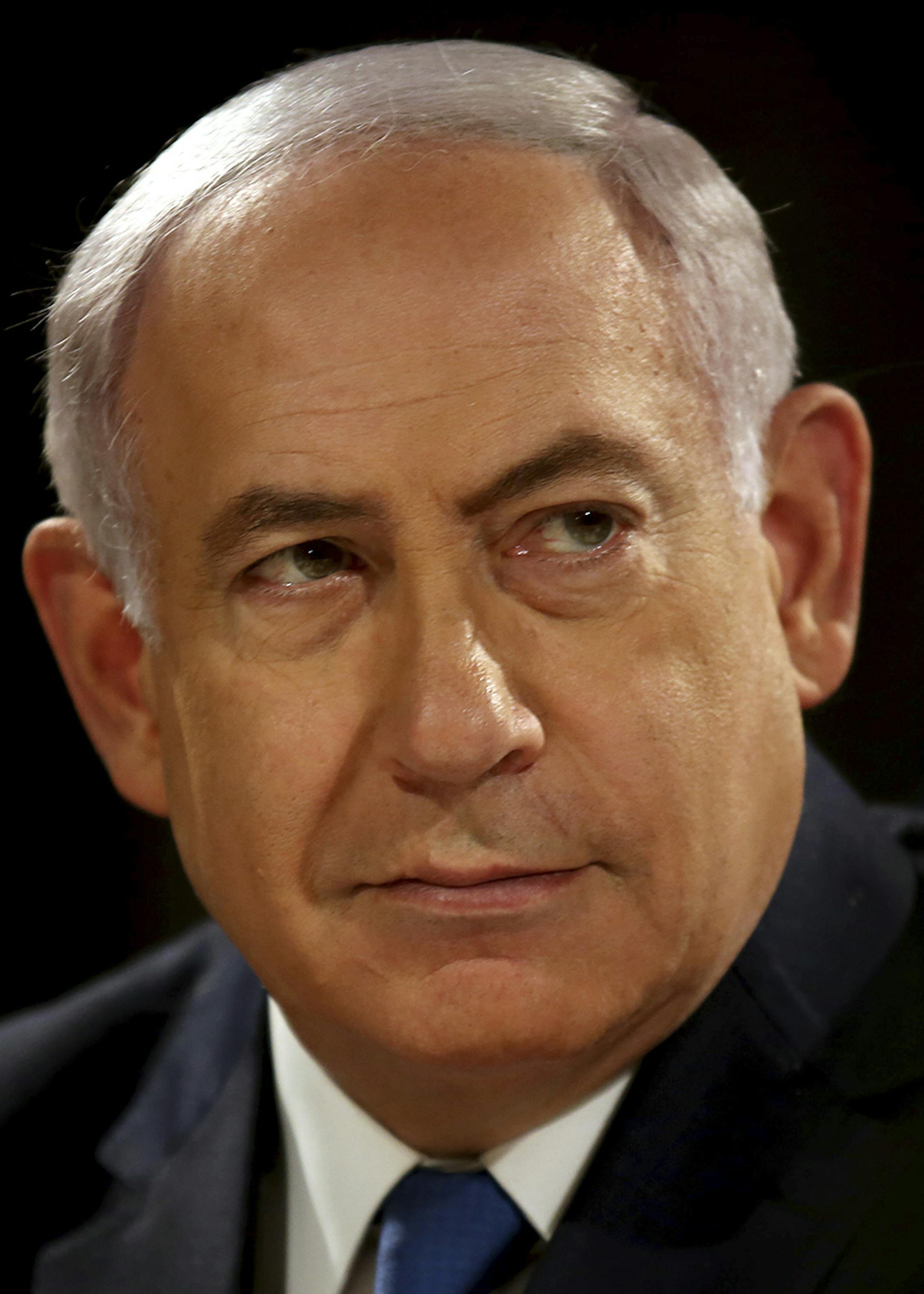 Israeli Prime Minister Benjamin Netanyahu attends a special cabinet meeting for Jerusalem Day, held in the Western Wall tunnels in Jerusalem's Old City on Sunday, May 28, 2017. (Gali Tibbon, Pool via AP) ORG XMIT: CAIBS101