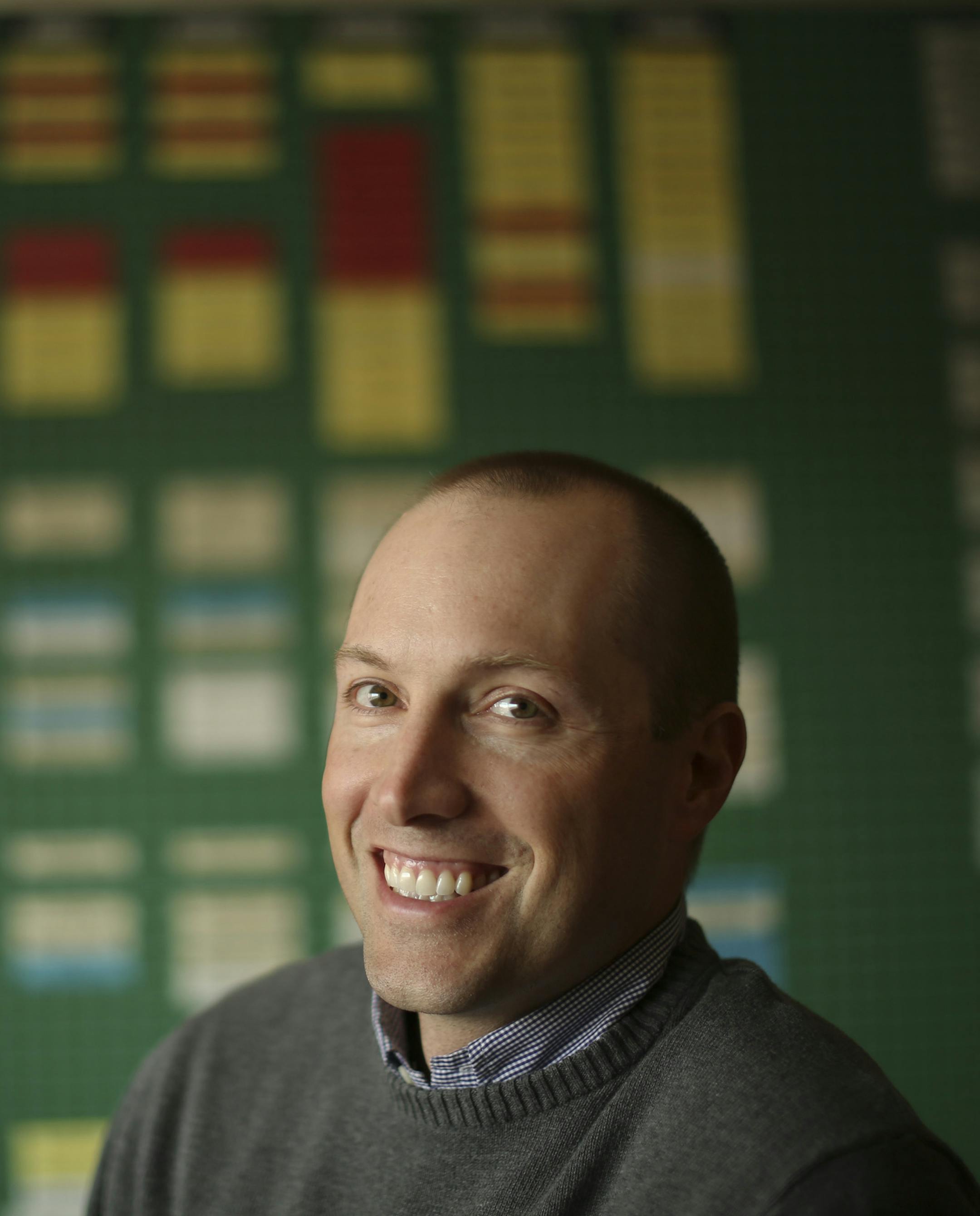 Greg Steil, the Twins' Director of Minor League Operations, in his Target Field office Tuesday afternoon, April 23, 2013 in Minneapolis, Minn. The board behind him has the rosters of all the players in the Twins' minor league system. ] JEFF WHEELER &#x201a;&#xc4;&#xa2; jeff.wheeler@startribune.com ORG XMIT: MIN1304241509460032 ORG XMIT: MIN1404120047521922